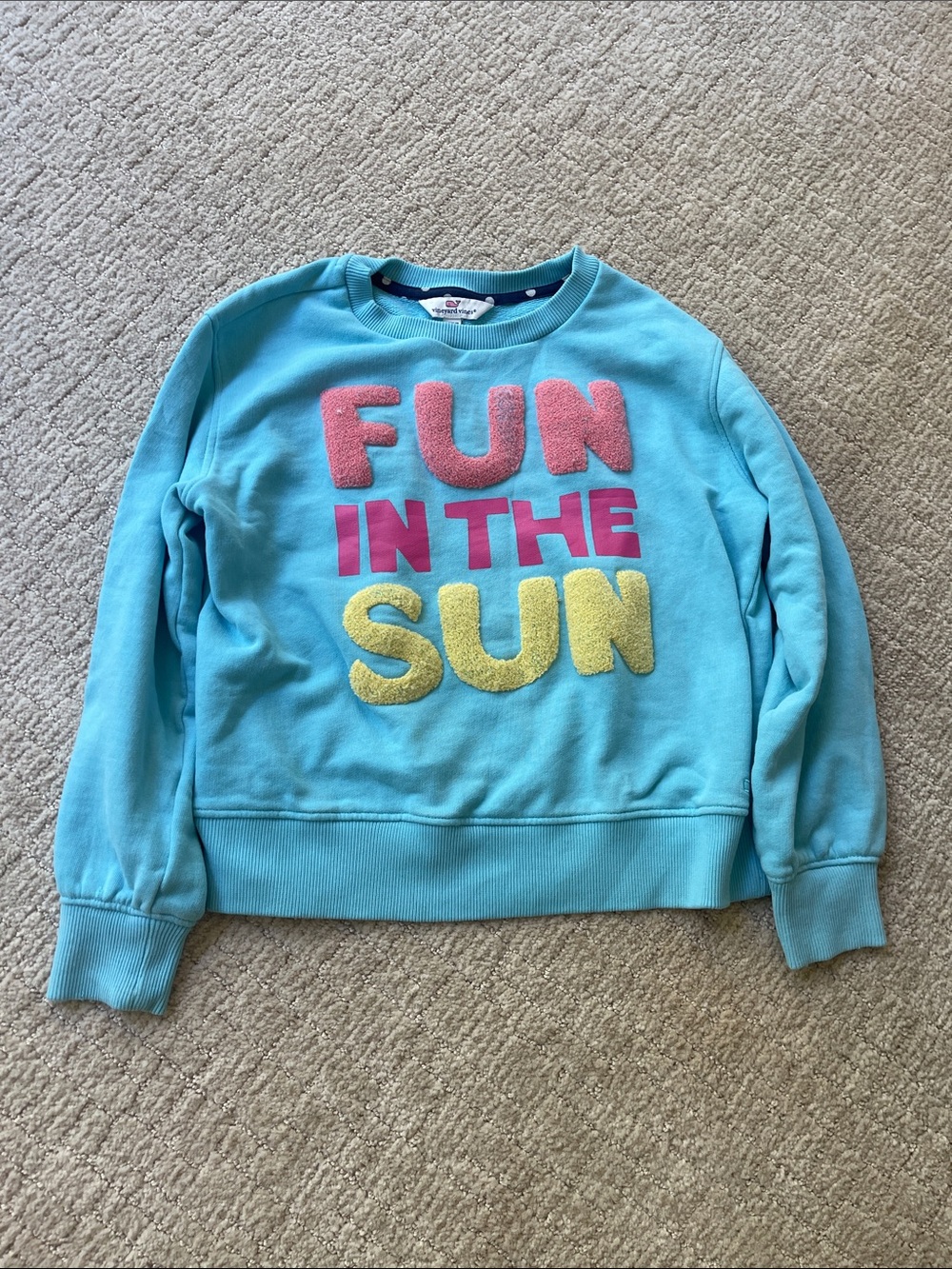 Vineyard Vines Blue "Fun in the Sun" Sweatshirt size 7-8